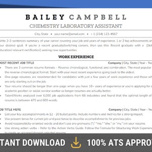 ATS Resume Template for Word, ATS Friendly Resume Template Google Docs | Executive Resume Template | Resume cover letter template | Bailey
