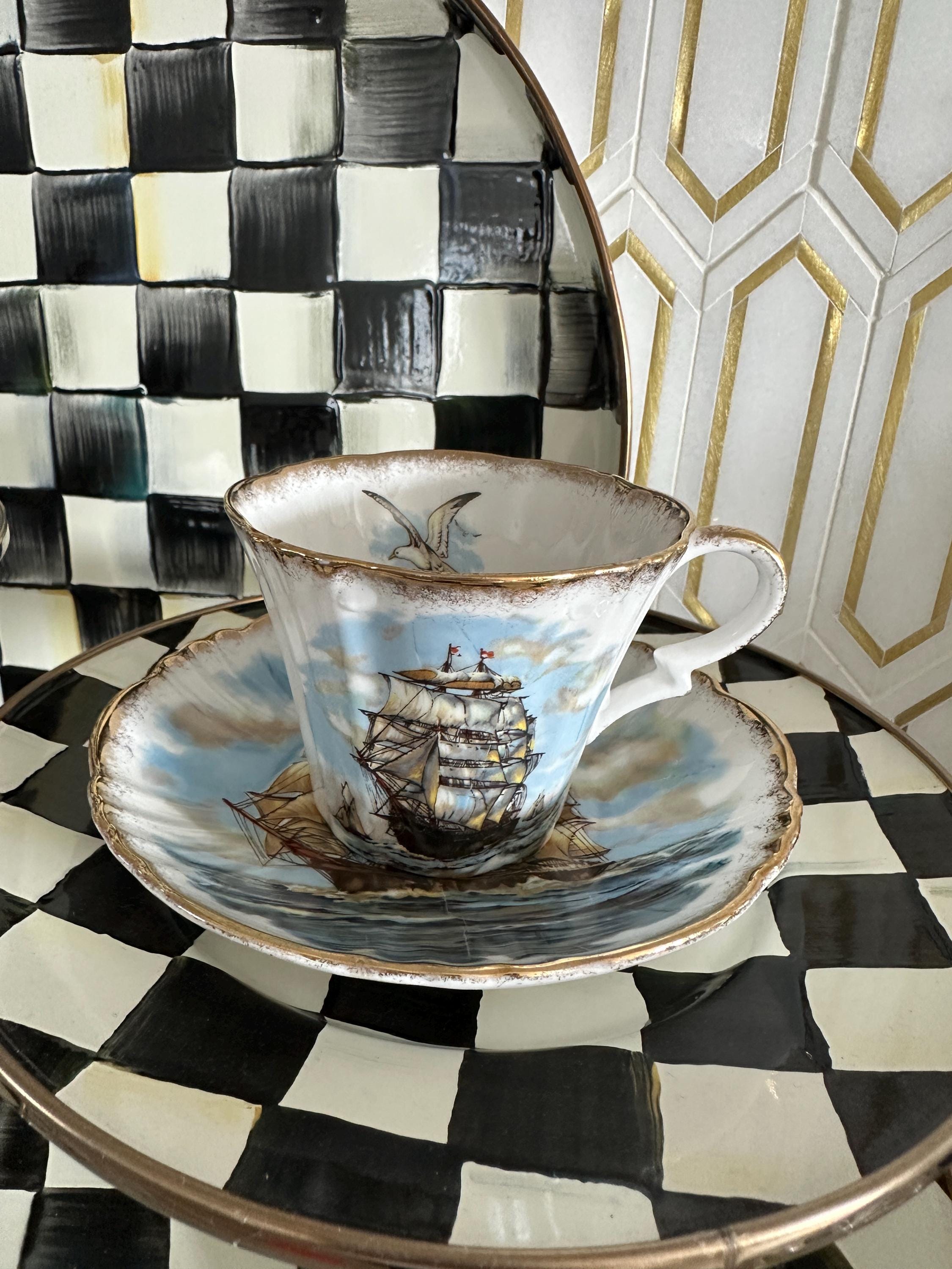 Antique tea cups and saucers - Etsy 日本