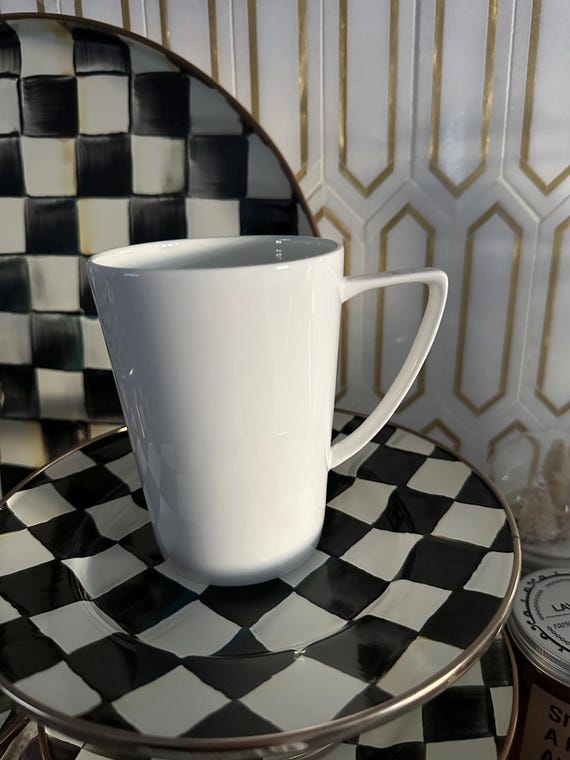 Alex Liddy White Bone China Mugs Simple and Elegant - Etsy Canada