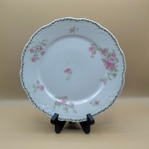 Vintage Limoges France floral dinner plate
