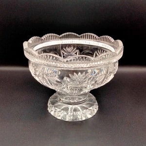 Vintage Germany pedestal crystal bowl with base