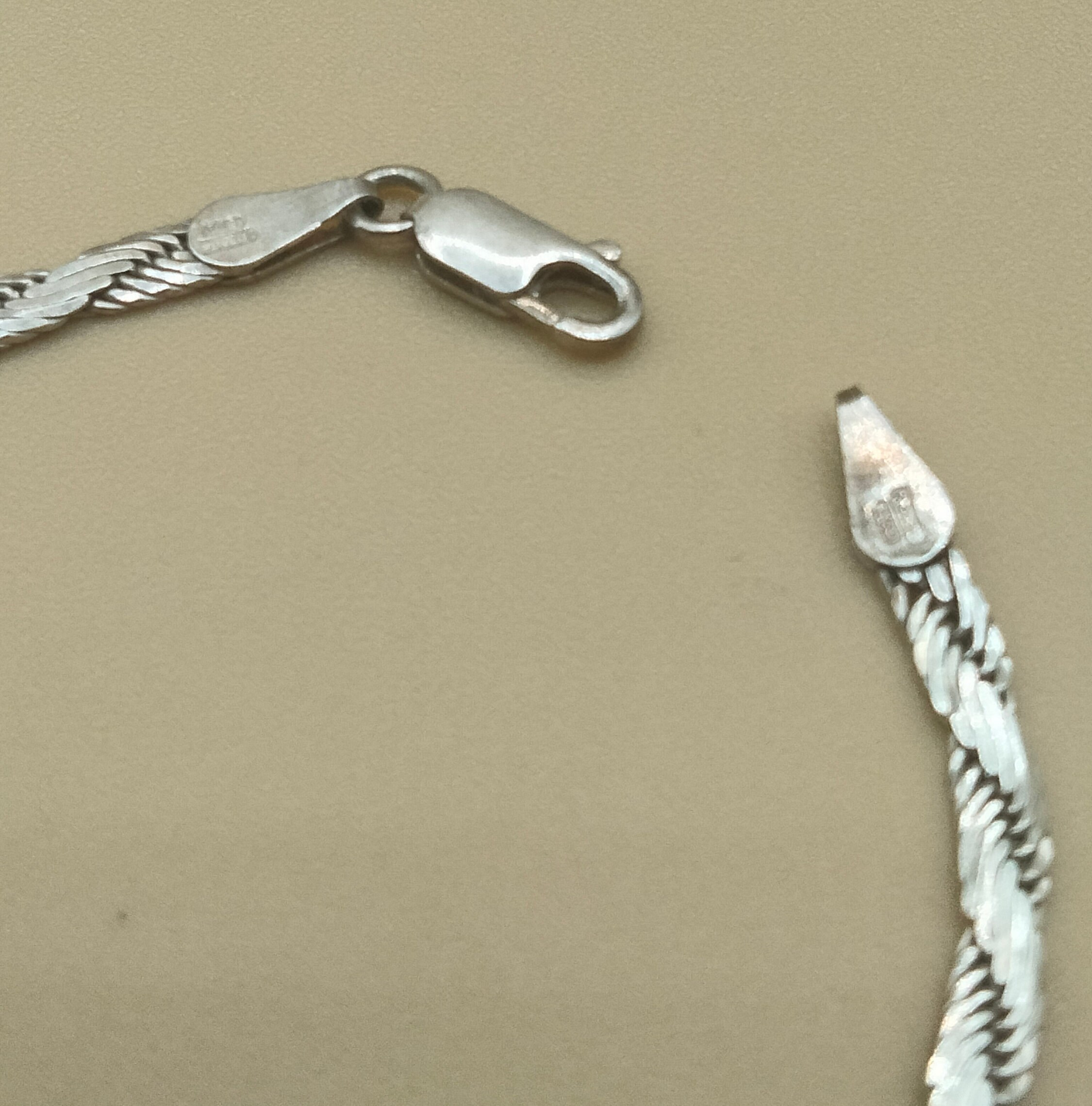 925 Sterling Silver Italy Chain Bracelet Braid - Etsy