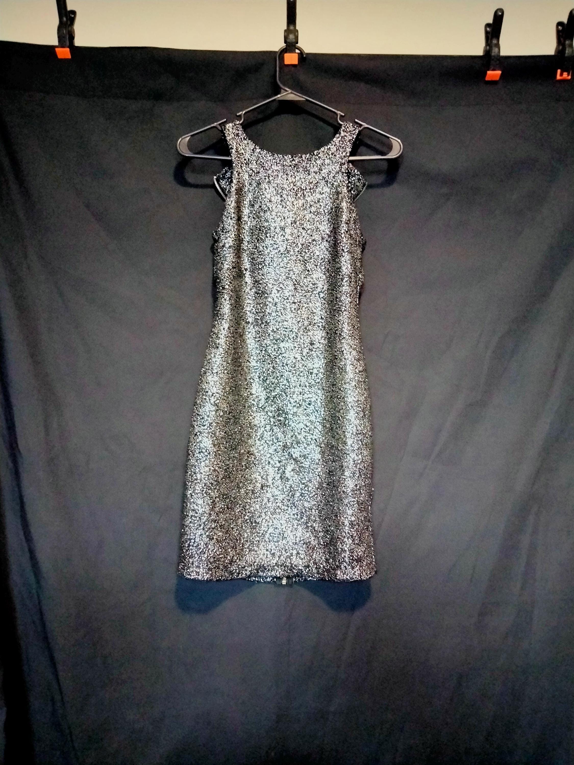 sachin and babi light blue dress Clasp - Silver Sequin Mini with Tie Back main image 1