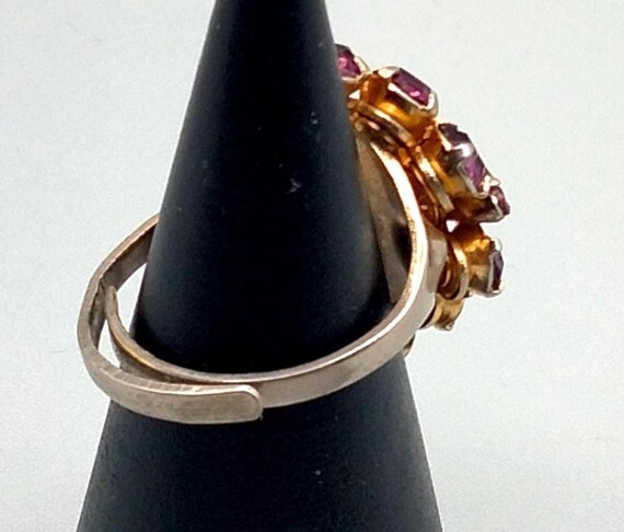 Vintage amethyst adjustable ring - image 17
