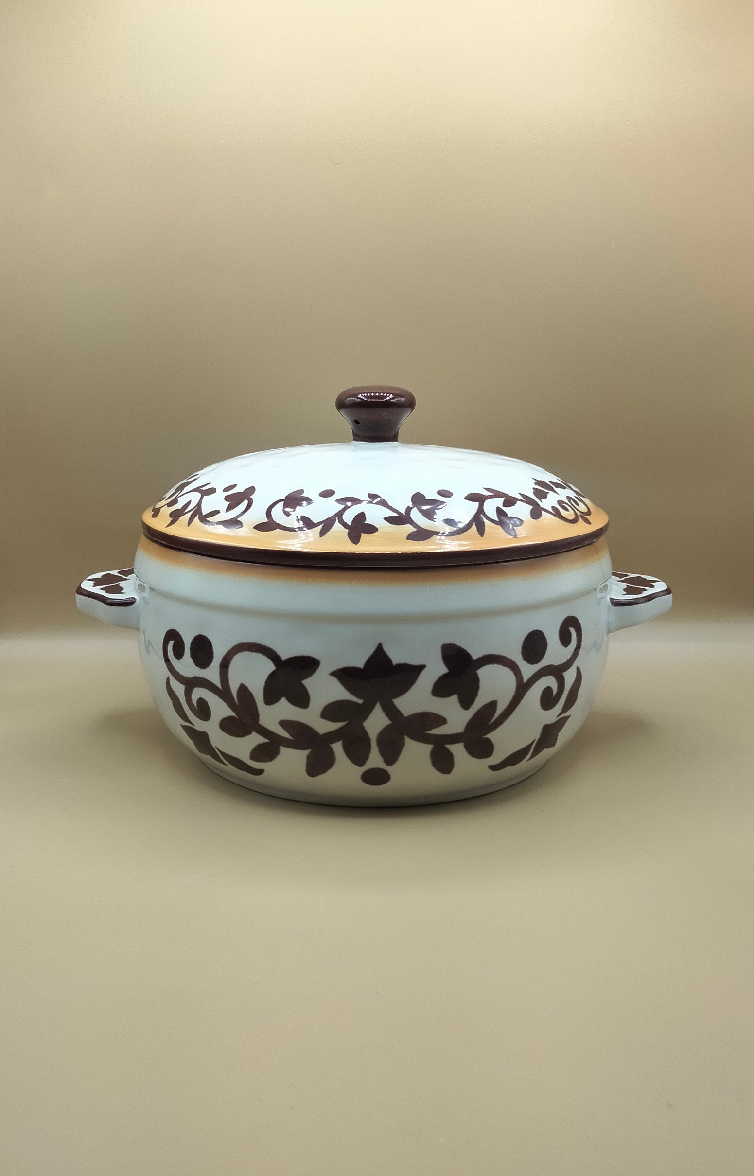 Lidia Handpainted Covered Casserole Dish Australia