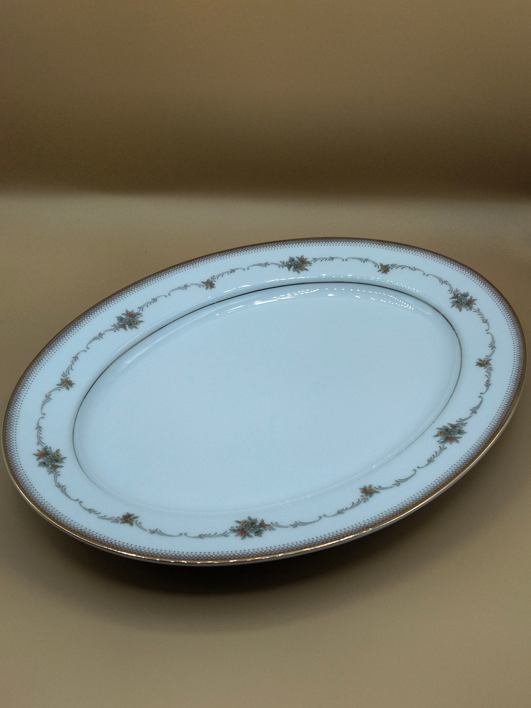 Vintage Noritake Joanne Oval Serving Platter Etsy