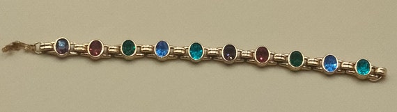 Swarovski oval multi colored crystal bracelet - image 5