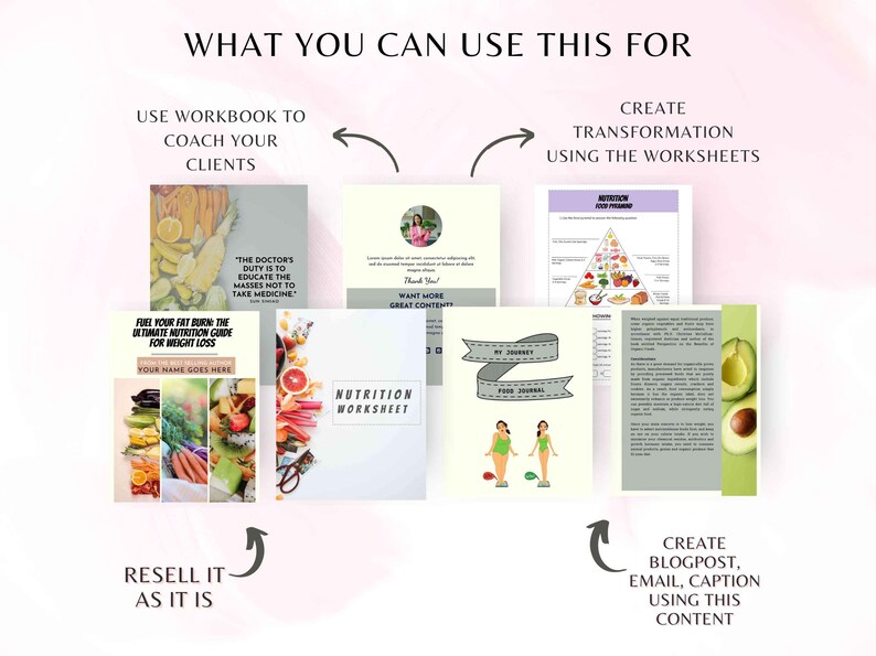 PLR Weight Loss Coaching Program: Ebook & Workbook Canva Template image 9