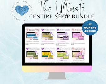 All In Shop Life Coach Toolkit: Brandable Course Content, Business Forms (Canva Templates)