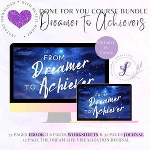 Life Coaching Program: Dreamers to Achievers Course (Canva Editable)