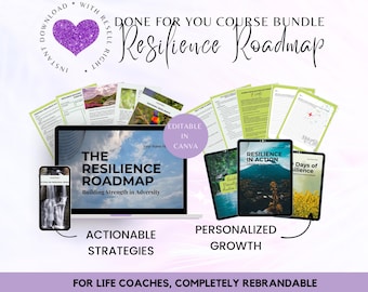 Resilience Coaching Toolkit: eBook, Workbook, Journal, Affirmations (Canva Template)