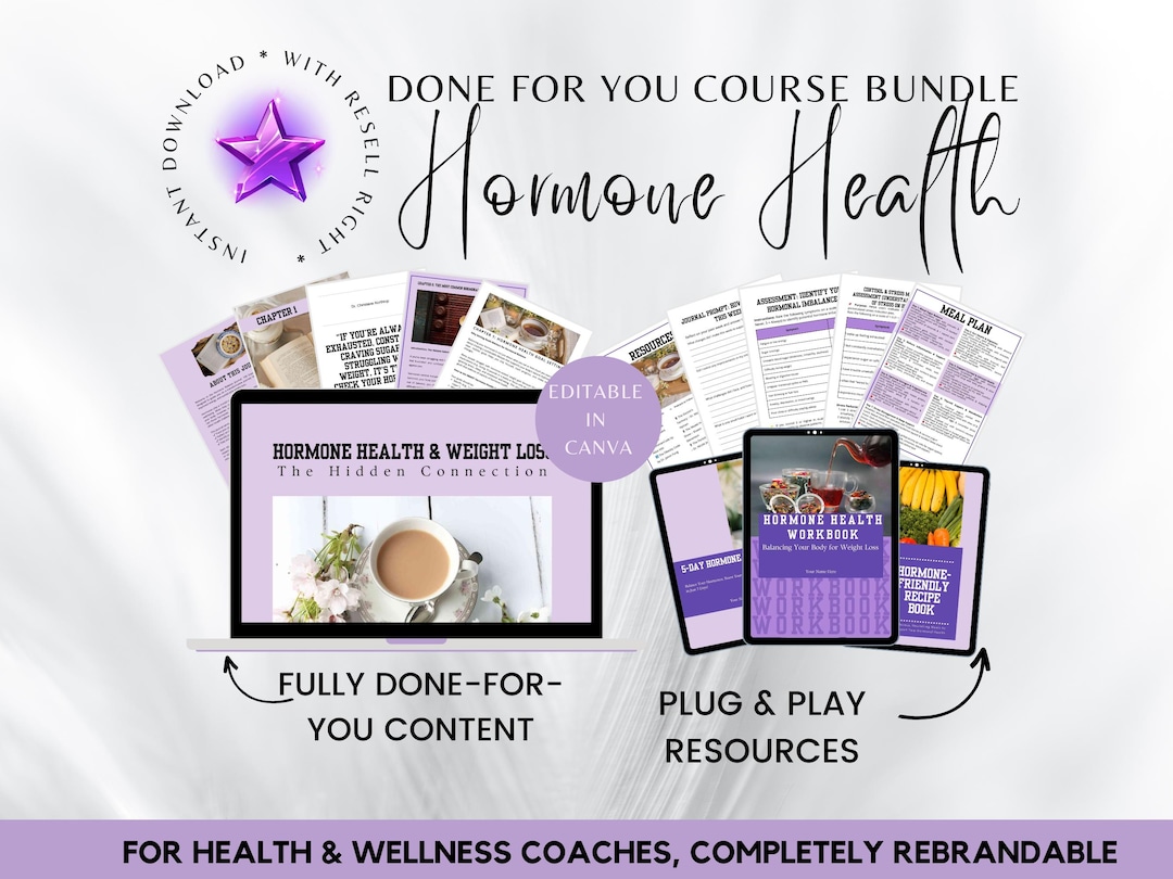 Hormone Health Success Kit: Wellness Coach Canva Templates (PLR) - Etsy