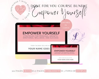 Life Coaching Program: Empower Yourself Ebook & Workbook (Canva Template)
