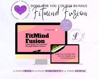 FitMind Fusion Coaching Program: Brandable Ebook & Workbook (Canva Template)