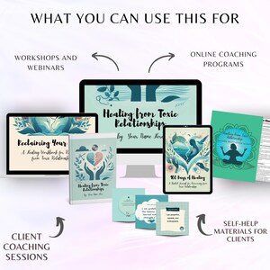 lead magnet workbook, journal with prompts, digital done for you, mental health bundle, Positive Affirmation, Personal Development, life coaching tools, toxic relationship, plr ebook  resources, canva course creator, therapist counsellor