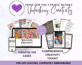 Life Coaching Creativity Bundle: Canva Templates, Journal, Workbook (Digital Download)