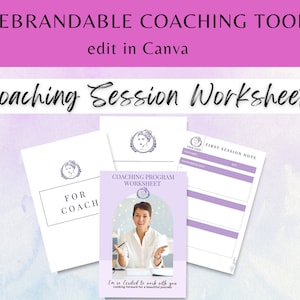 Coaching Session Worksheet |Coaching Toolkit |Coaching Templates | Client Session l Coaching Business l Editable Canva Templates for Coaches
