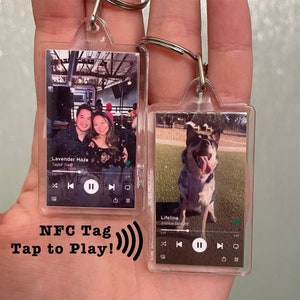Tap to Play - Customizable Music Photo Keychain [NFC Tag]