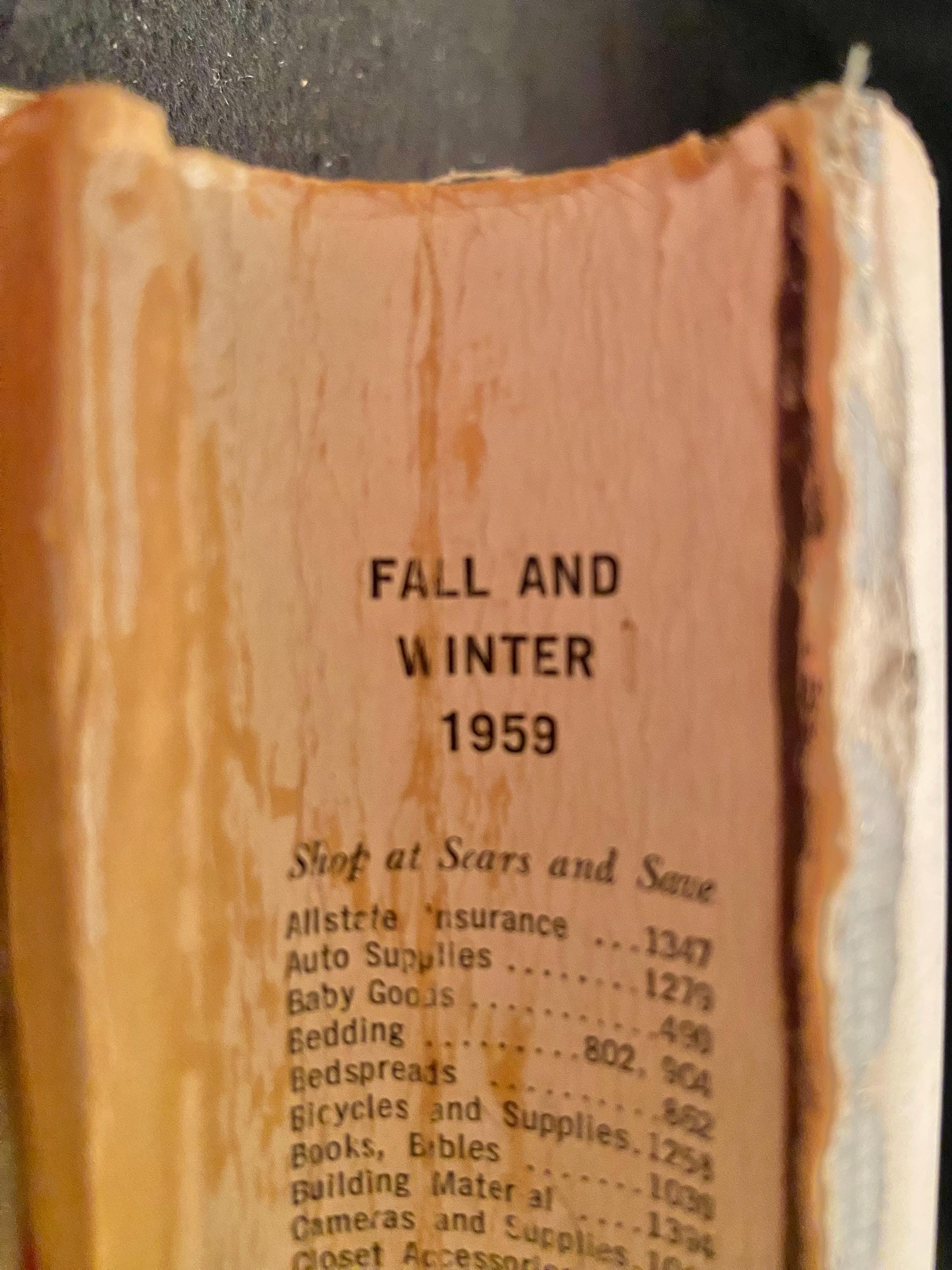 Vintage 1959 Sears Catalogmemphis, Tennessee Catalog Distribution