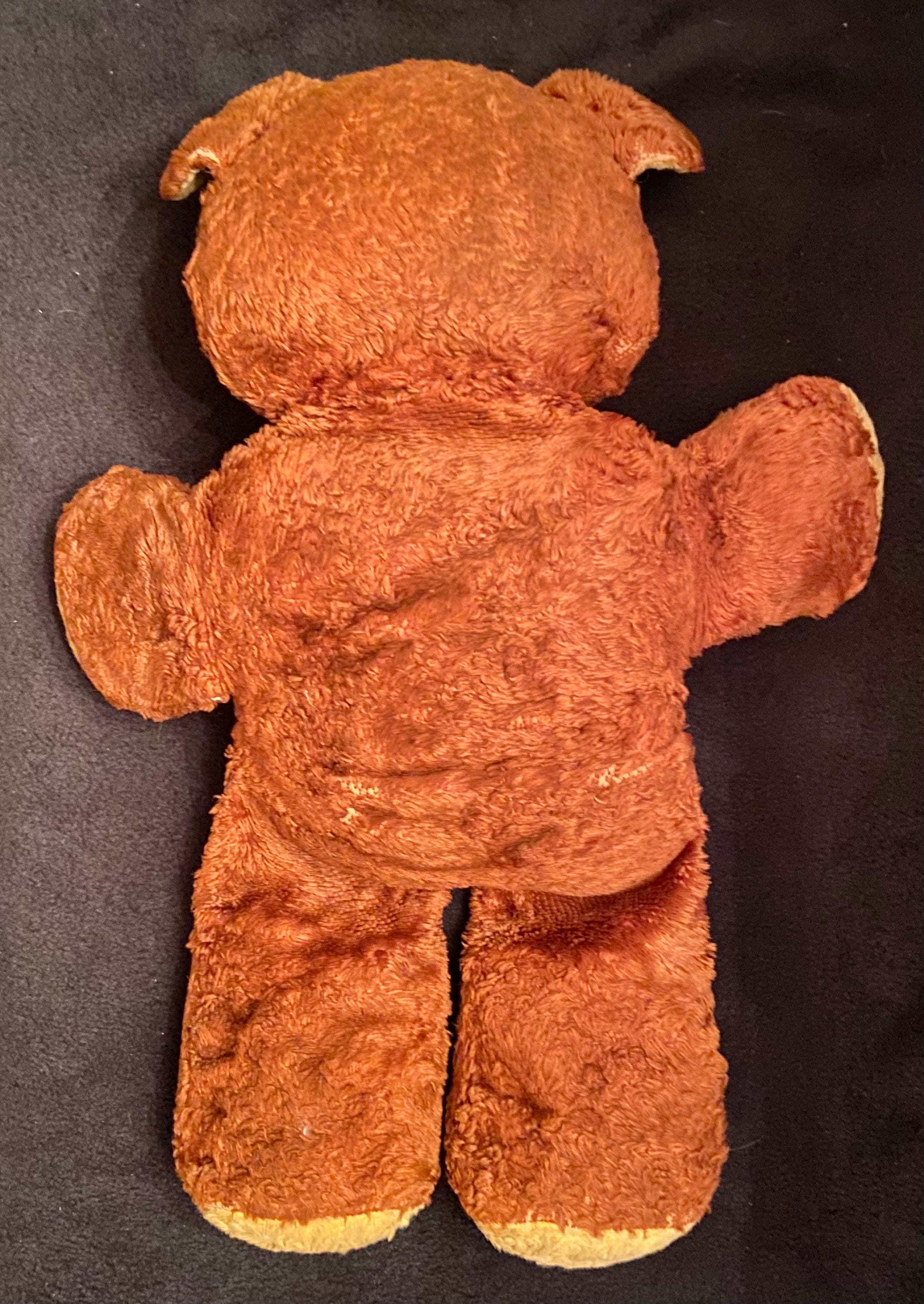 Vintage 1950s Brown Faux Mohair Teddy Bear-button Eyes/nose-plush