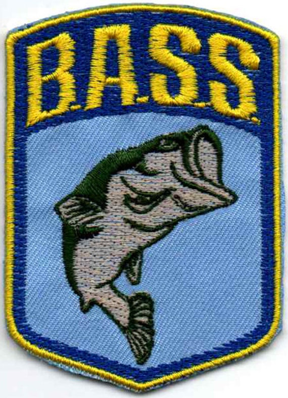 Bass Anglers Sportsman Society B.A.S.S. the Bassmasters Fishing Badge Iron  on Embroidered Patch 