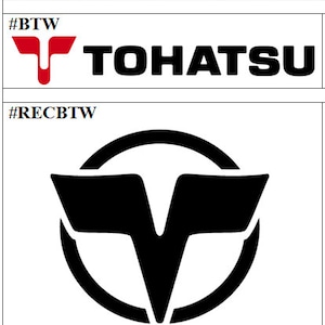 Tohatsu Fishing Outboards Motor Badge Iron On Embroidered Patch