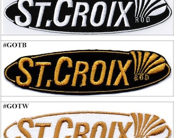 St Croix Rod Fishing Badge Iron On Embroidered Patch