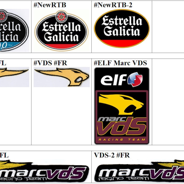 Toppa ricamata termoadesiva con stemma per moto Estrella Galicia 0,0 Marc VDS Racing Team