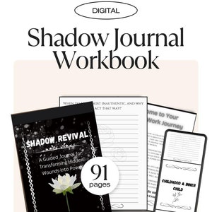 Shadow Work Journal for Inner Healing | Guided Prompts for Self Discovery and Emotional Growth | Digital Workbook