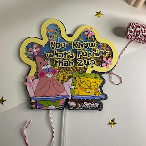 Cake Topper SpongeBob| SpongeBob birthday | Cake topper Shaker SpongeBob