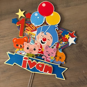 Cake Topper Plim Plim Personnalisé | Shaker 3D Plim Plim | Décoration d&#39;anniversaire | Plim Plim
