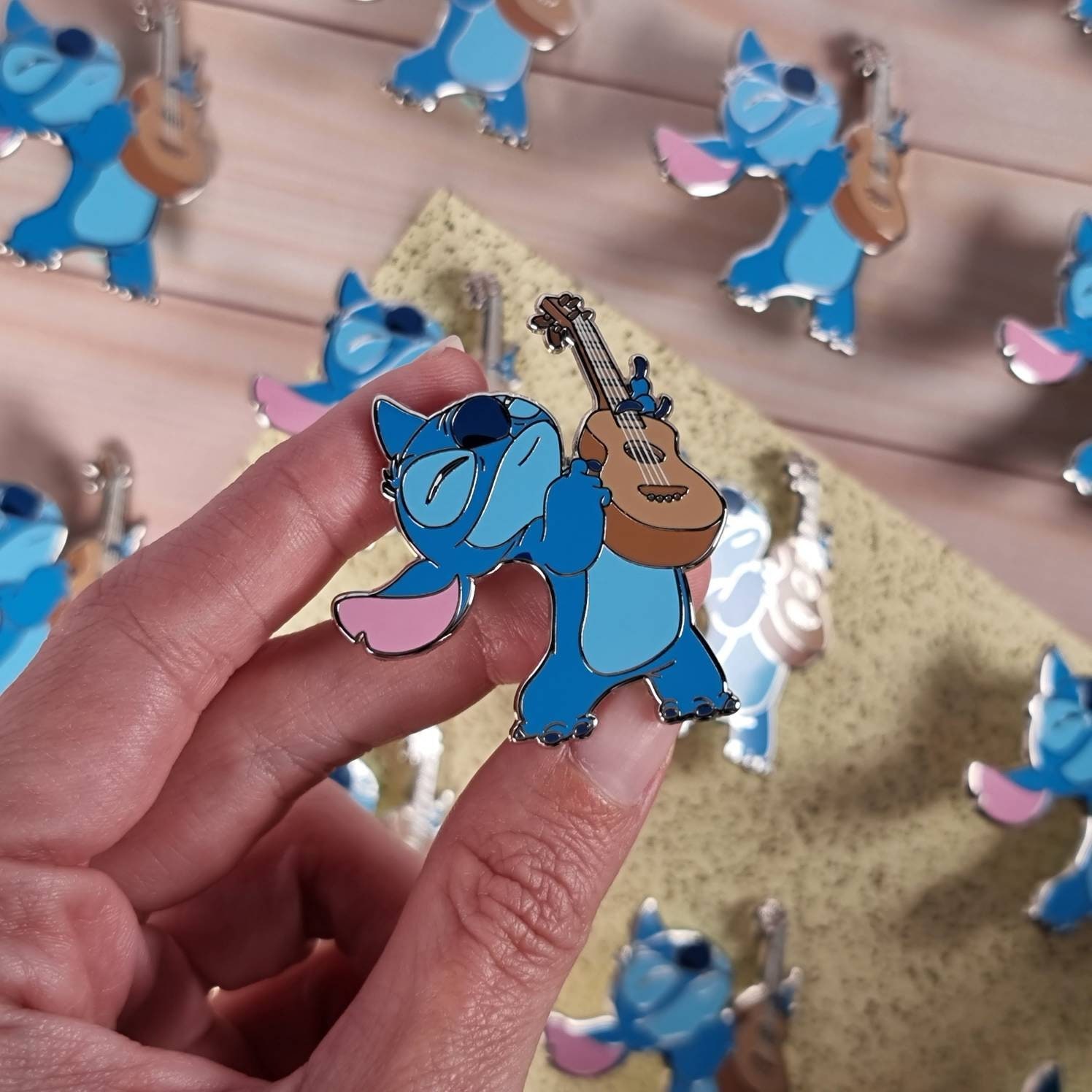 Disney Lilo & Stitch Boba Stitch Enamel Pins 1.4” W