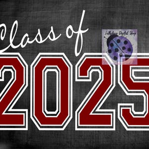 Class of 2025 digital chalkboard sign, printable sign to print at home, graduation year sign, senior class pictures, senior photo prop
