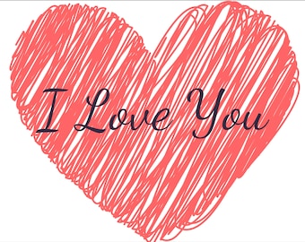 I Love You Greeting Card