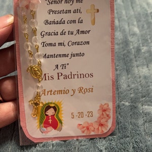 Recuerdos de Bautizo,Tarjeta de recuerdo