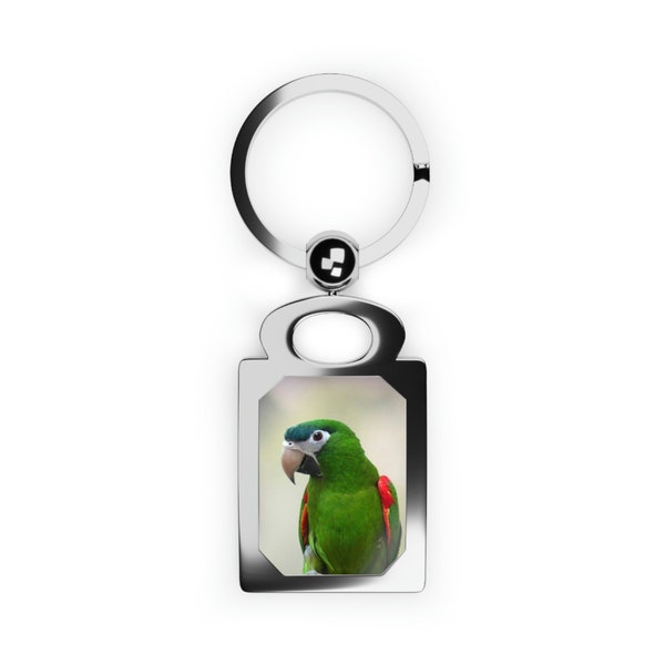 Hahns Mini Macaw Rectangle Photo Keyring Keychain