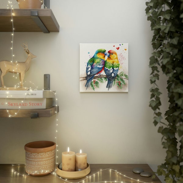 Two Birds in Love Canvas Photo Tile