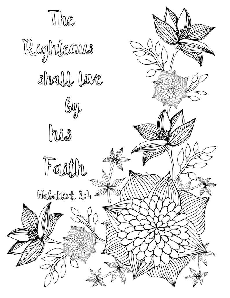 Faith Coloring Book: Bible Verse Pages for Adults (printable) - Etsy