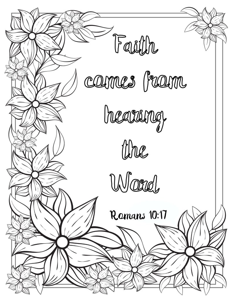 Faith Coloring Book: Bible Verse Pages for Adults (printable) - Etsy