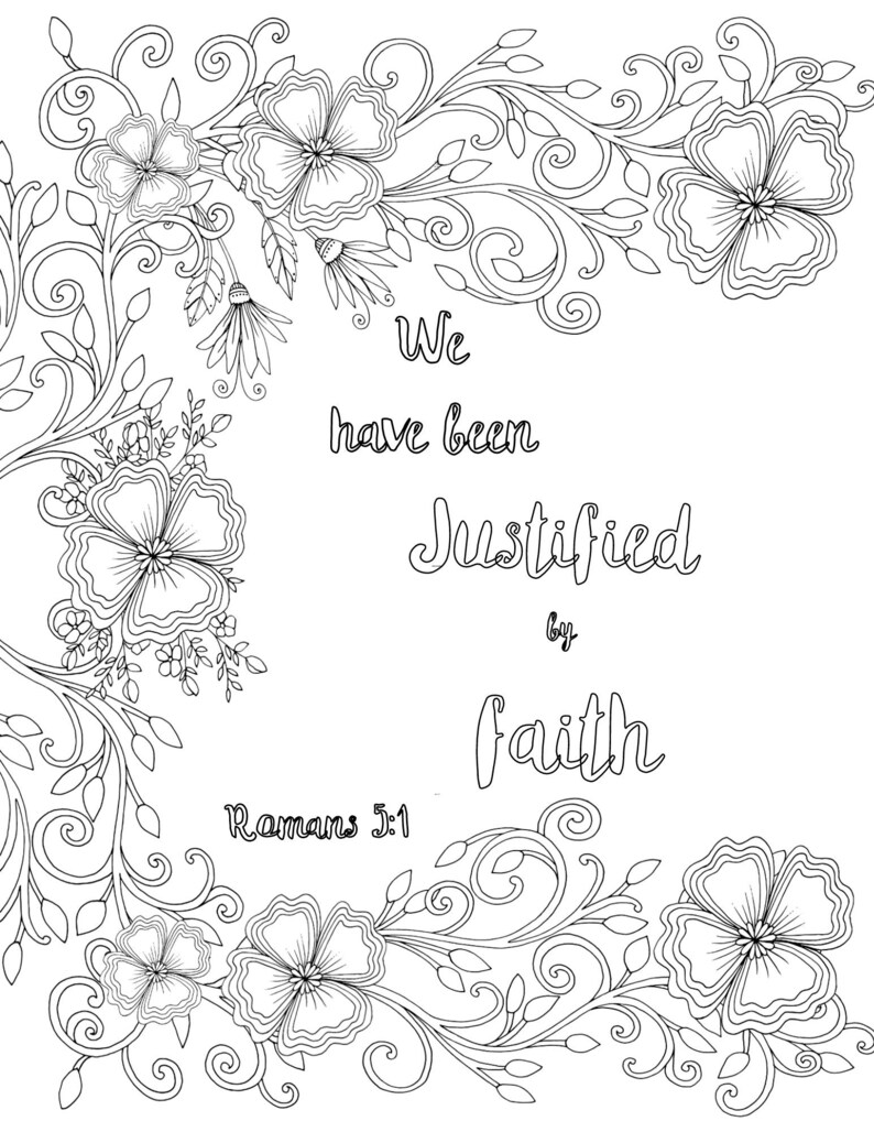 Faith Coloring Book: Bible Verse Pages for Adults (printable) - Etsy