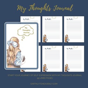 Journal, My Thoughts Journal, Journals, and Notebooks