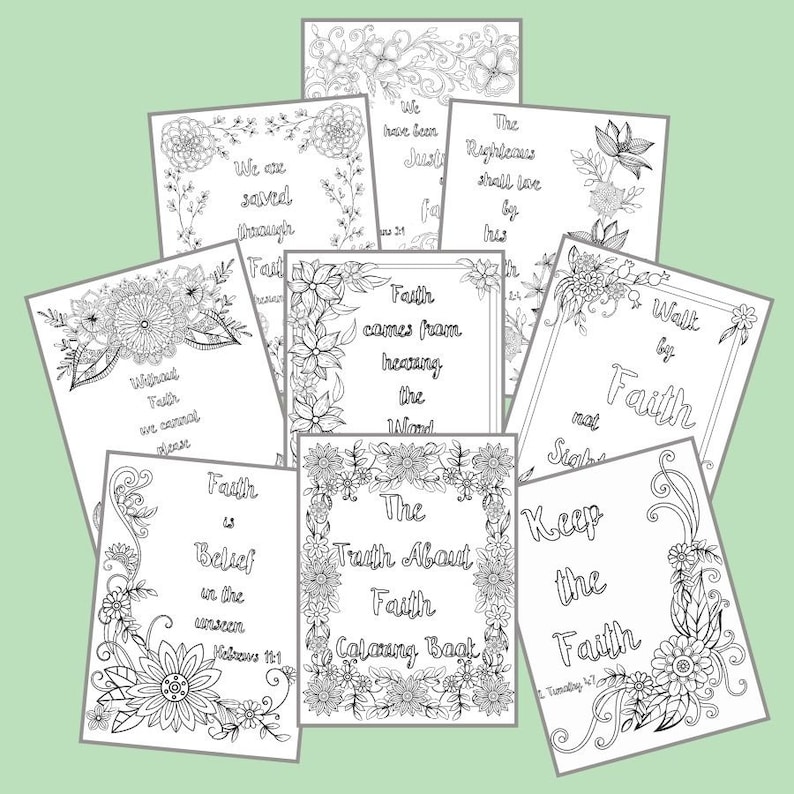 Faith Coloring Book: Bible Verse Pages for Adults (printable) - Etsy