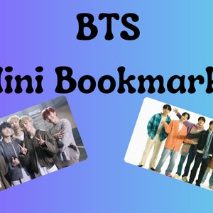 BTS Mini Bookmarks RM Jin Suga J-Hope Jimin V Jungkook