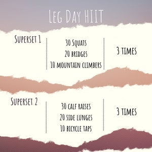 Leg day hiit workout sales