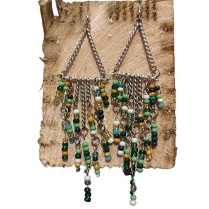 Beaded natural colors dangles