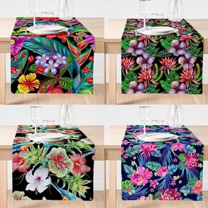 Flower Table Runner, Summer Home Decoration Table Cloths, Home Gift Floral Pattern Table Linens