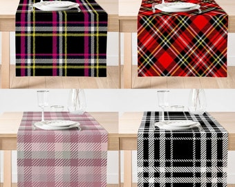 Plaid Table Runner, Home Decorative Plaid Table Linens, Kitchen Table Cover, Home Gift Textile