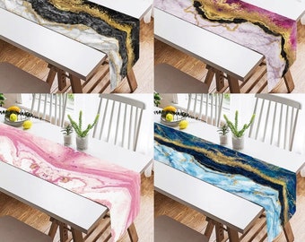 Marble Table Runner, Luxury Home Decoration Table Cloths, Modern Kitchen Design Home Textile, Housewarming Gift