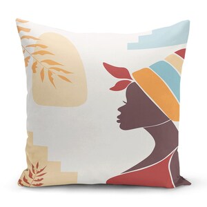 Ethnic Woman Pillow Cover: Boho Living Room Decor