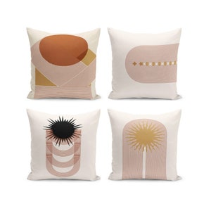 Boho Home Decor Pillow Cover, Bohemian Style Room Decoration Cushion Cover, Minimalist Design Pillow Case